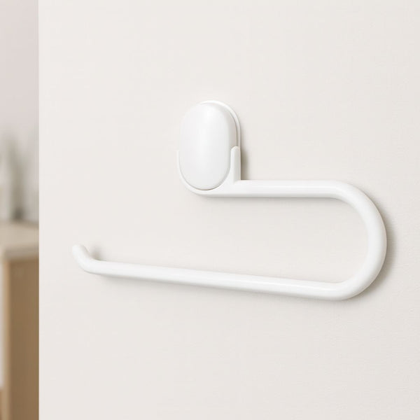 TALL BATHROOM WALL MOUNTED HOLDER WHITE