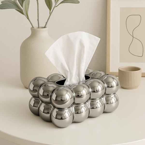 PORCELAIN 4 BUBBLE TISSUE BOX