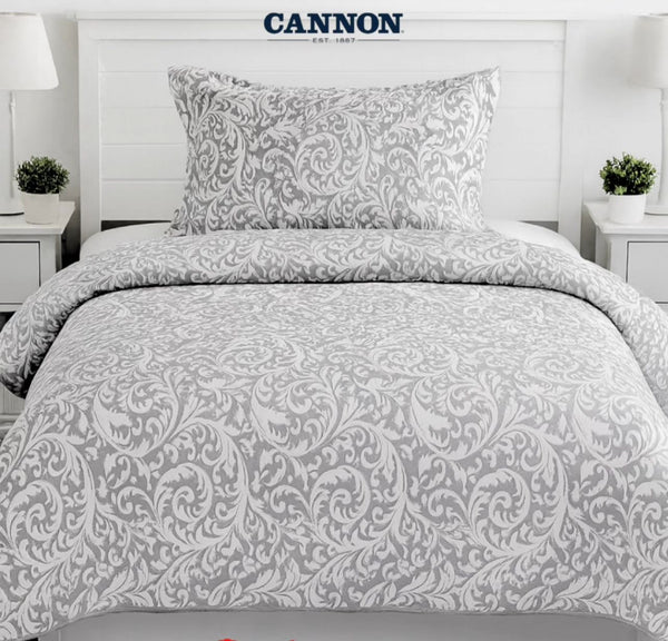 CANNON POLYCOTTON BEDSPREAD GREY