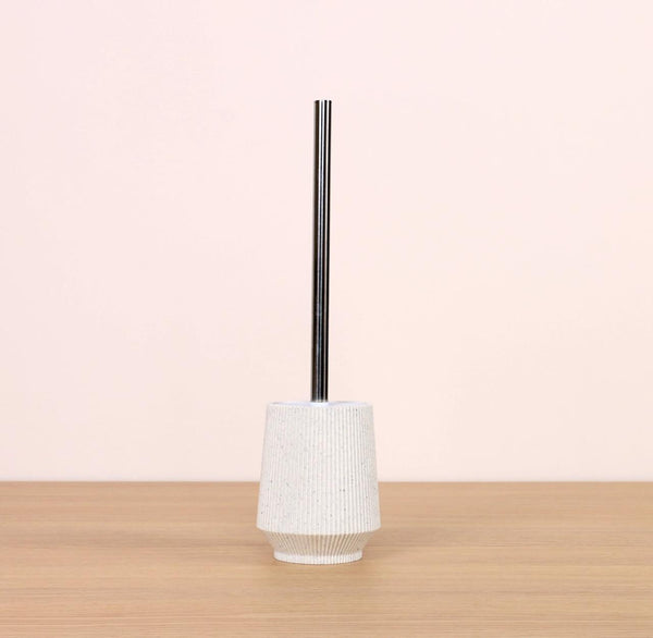 CANNON BATHROOM SET 3-PIECE WHITE BRUSH HOLDER ROUND