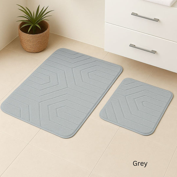 BST 100% COTTON HOME BATHMAT SET 2-PIECE