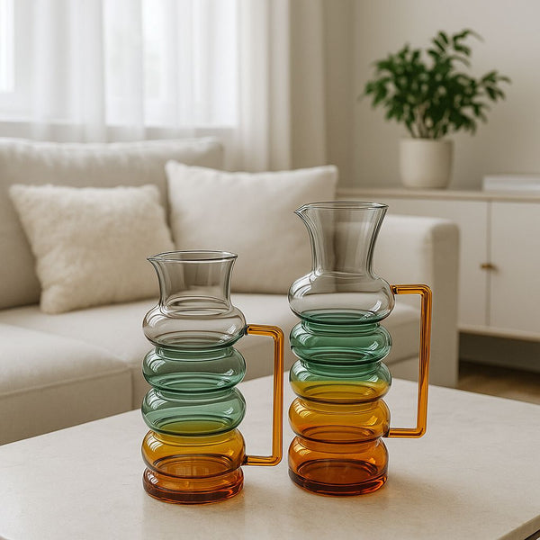 GLASS VERRA VASE SET 2 PIECES