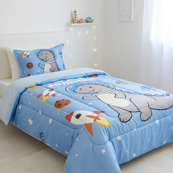 3D KIDS WINTER COMFORTER SET 2 PIECES DINO
