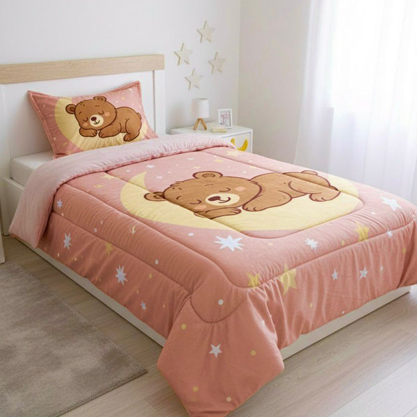3D KIDS WINTER COMFORTER SET 2 PIECES SLEEPY BEAR