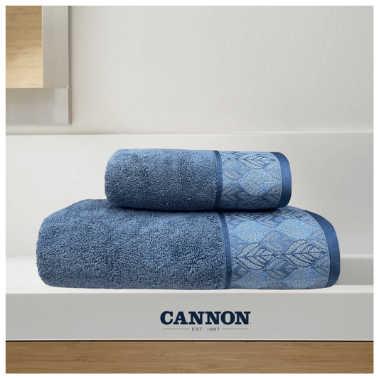 CANNON 100% LUXURY COTTON BLUE PRINTED TOWELS
