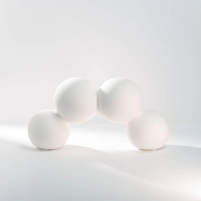 WHITE CERAMIC VASE 4 BUBBLE BUD