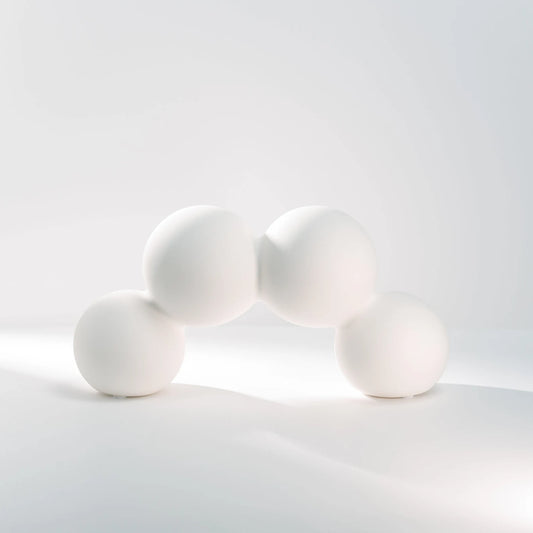 WHITE CERAMIC VASE 4 BUBBLE BUD