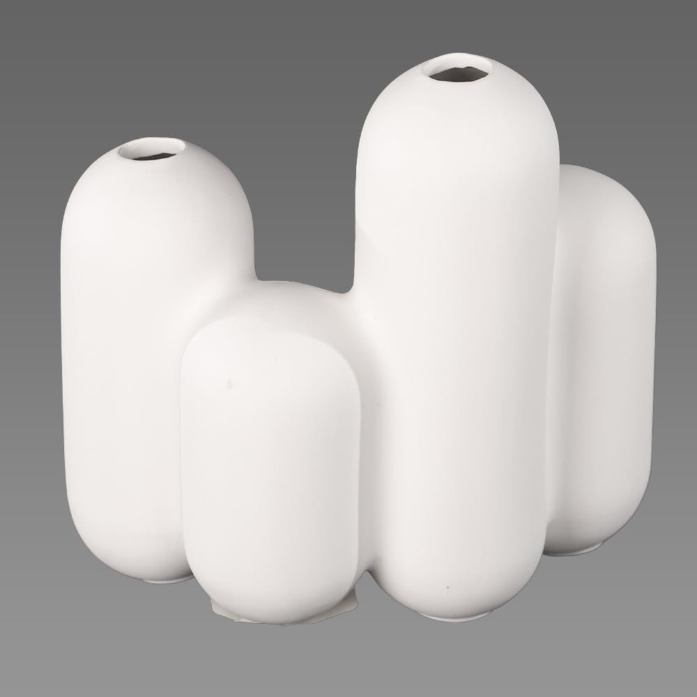 WHITE CERAMIC VASE BUBBLE