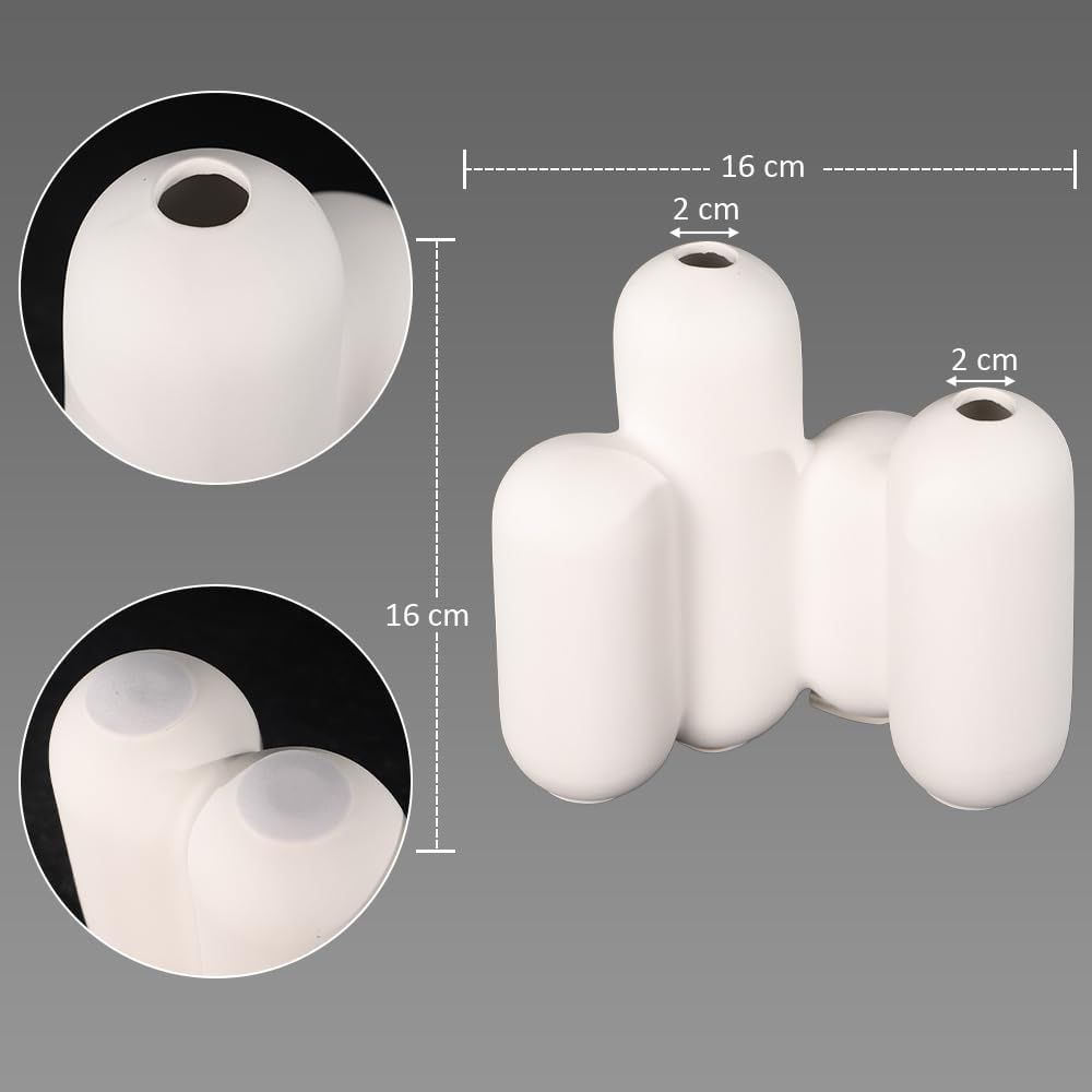 WHITE CERAMIC VASE BUBBLE