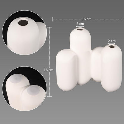 WHITE CERAMIC VASE BUBBLE