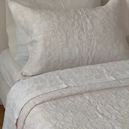CANNON THREE LAYERS JAQUARD POLYCOTTON STONE WASH BEDSPREAD FLO