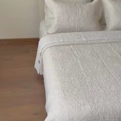 CANNON THREE LAYERS JAQUARD POLYCOTTON STONE WASH BEDSPREAD FLO
