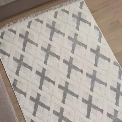 BERGAMA CREAM & GREY CARPET