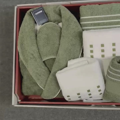 CANNON 100% COTTON BATHROBE SET 12 PIECES