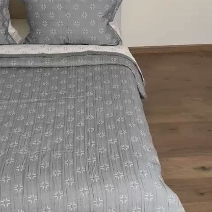 CANNON THREE LAYERS JAQUARD POLYCOTTON STONE WASH BEDSPREAD STER