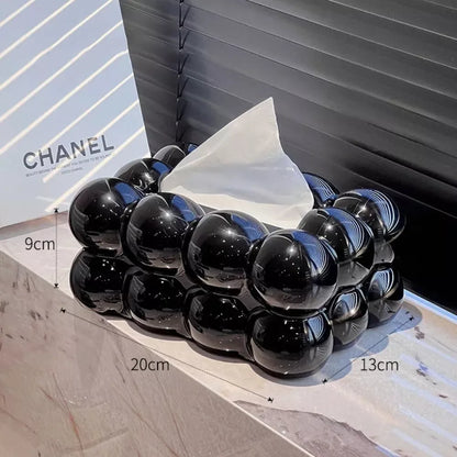PORCELAIN 4- BUBBLE TISSUE BOX