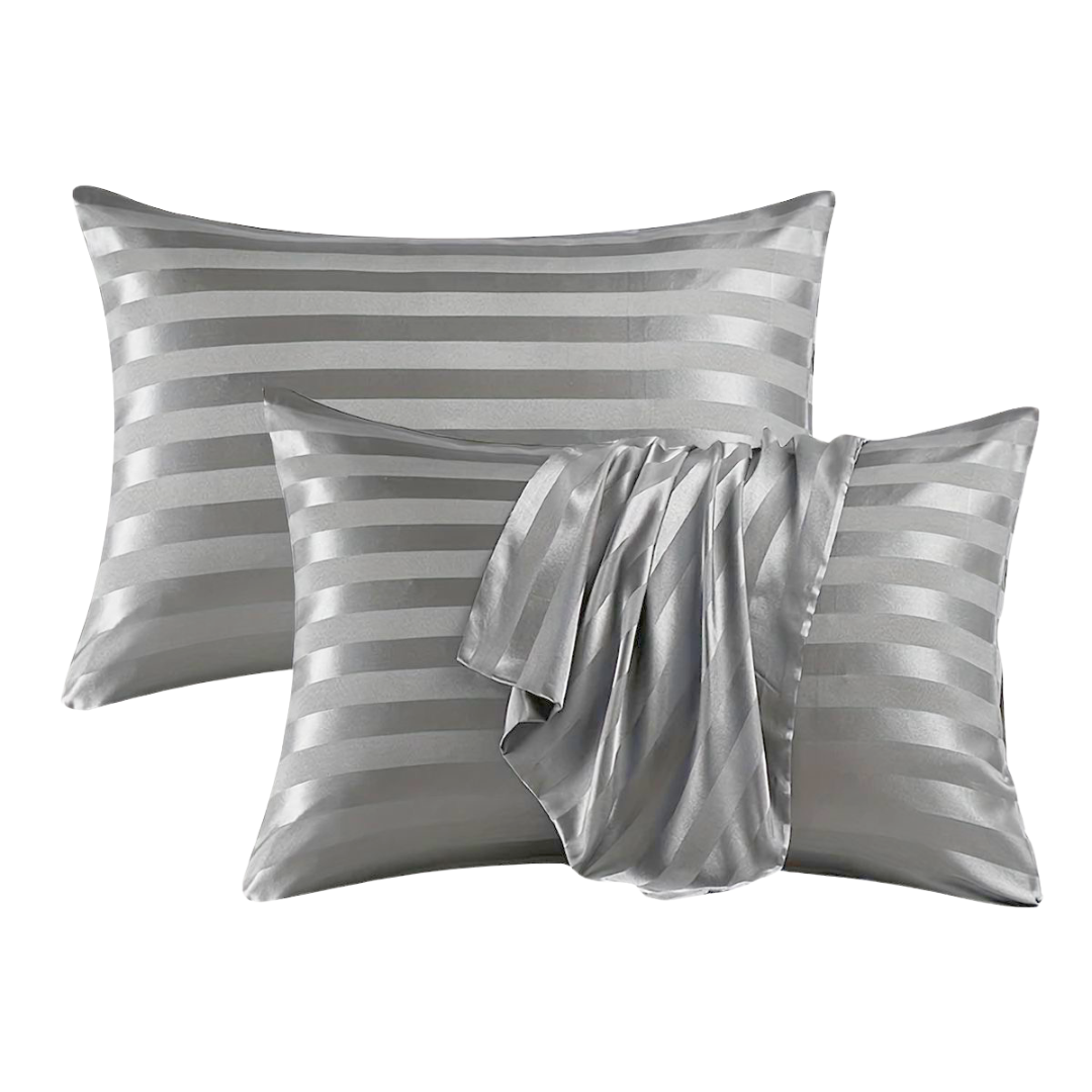 COMFYB LUXURY 100% COTTON SATIN PILLOWCASES 2 PIECES SOLID