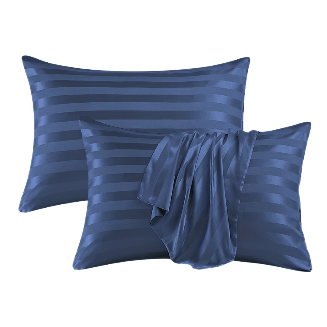 COMFYB LUXURY 100% COTTON SATIN PILLOWCASES 2 PIECES SOLID